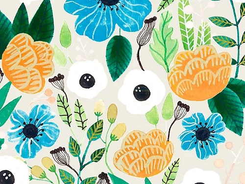 A floral design created using flower brushes.