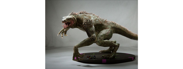 3D rendered model of dinosaur from video