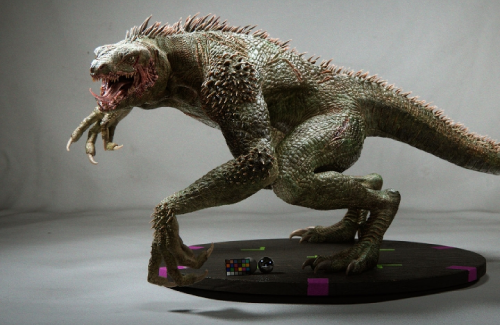 model of a prehistoric lizard