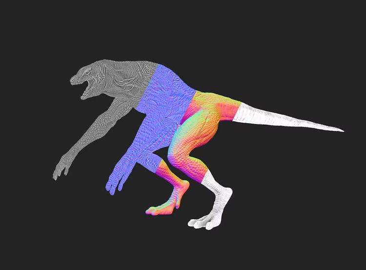 Dinosaur 3d model from video