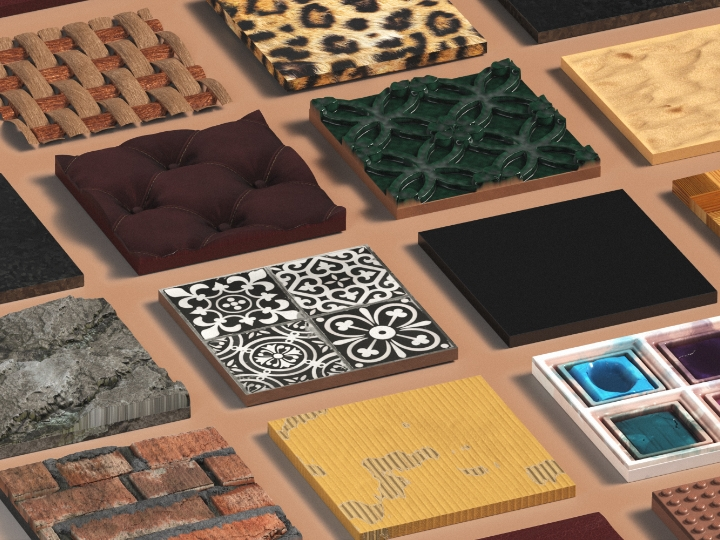 tiles with different patterns and textures
