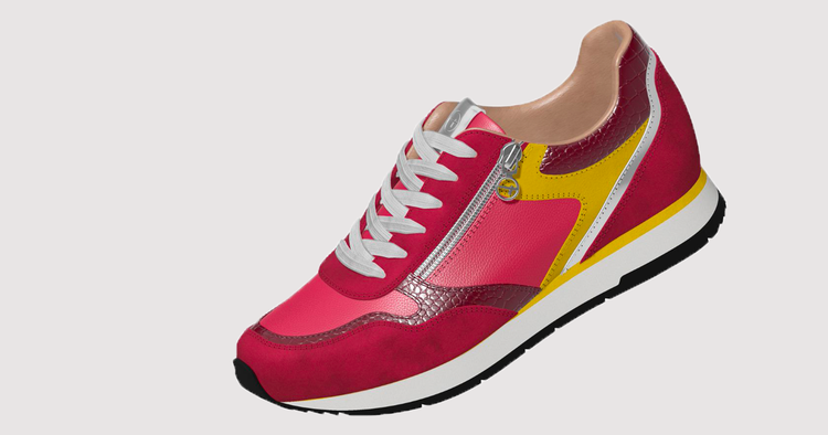 rendering of a colorful sports shoe