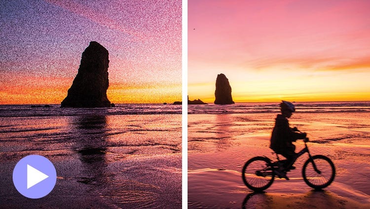 Reproduza o vídeo Aprimore vídeos granulados