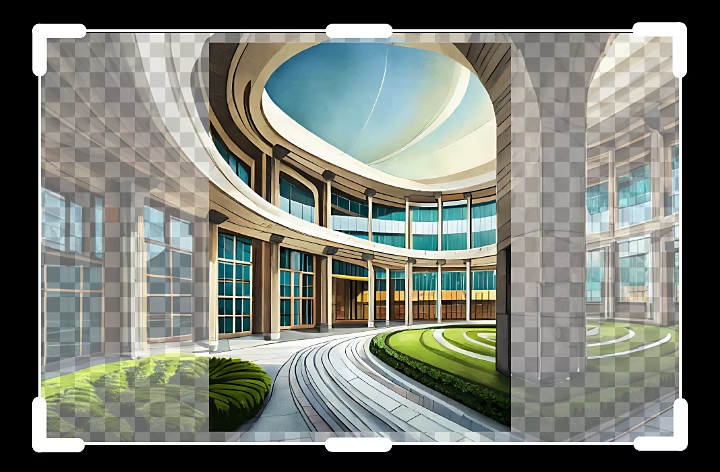 usando o Adobe Firefly para estender o pátio de fundo