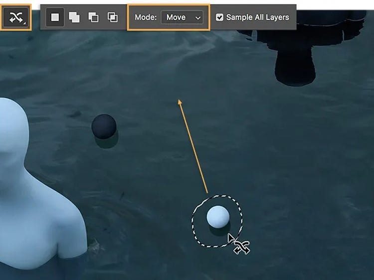 كرتان، إحداهما باللون الأسود والأخرى باللون الأبيض، تطفوان على الماء بالقرب من المانيكان., Picture