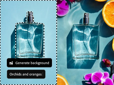 Editor foto cu inteligență artificială pentru generarea de fundaluri.