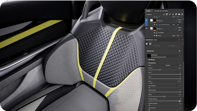 Textura unui scaun auto