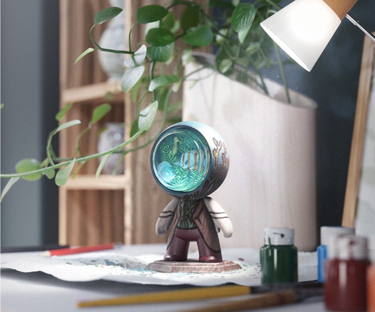 Model 3D al unei figuri de jucărie