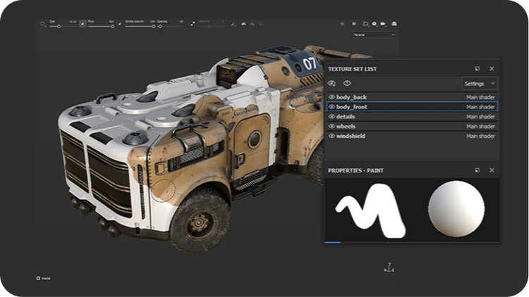 Textura unui vehicul tot-teren robust