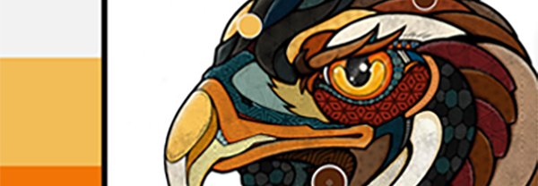 Абстратное изображение головы орла.