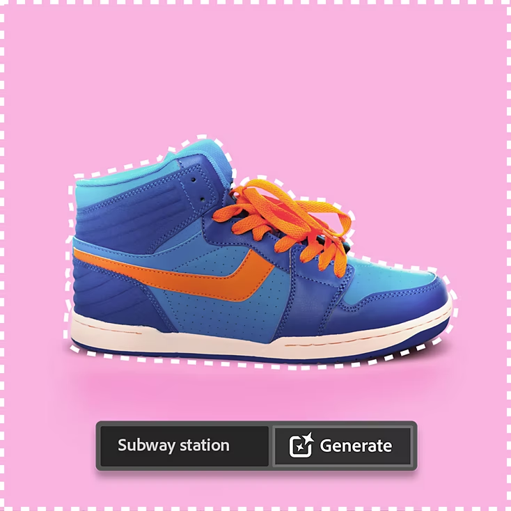 Subway station in the Generate text input field