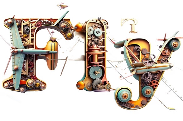 mechanical toy plane, vintage, warm colors set to Loose.