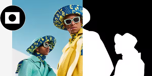 Ett exempel på en inverterad lagermask i Photoshop.