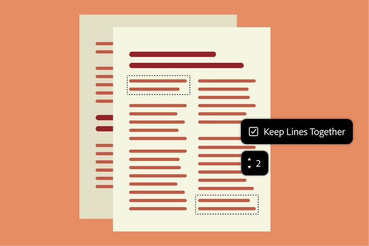 Model dokumenta z združenimi vrsticami besedila