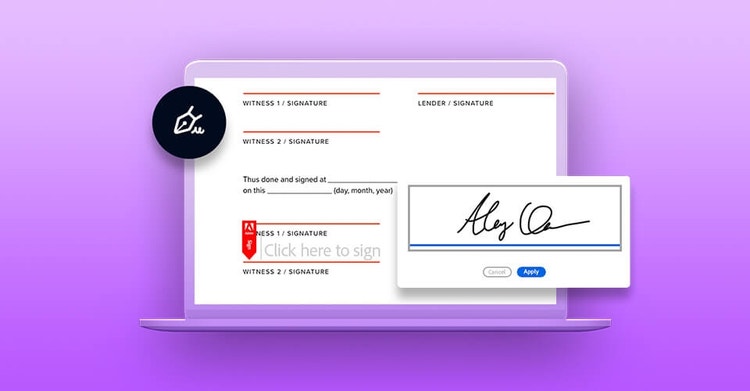 Signing a loan agreement with Adobe Sign