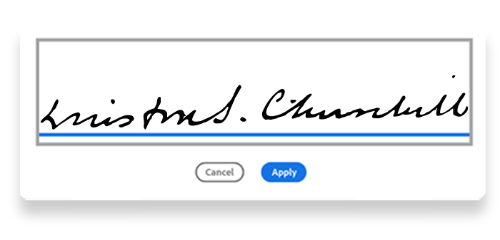 Winston Churchill’s signature.