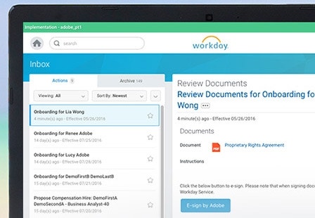 Acrobat Sign and Workday integration