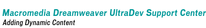 Macromedia Dreamweaver UltraDev Support Center - Customizing Dreamweaver UltraDev