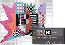 An example of an image with a replaced background.