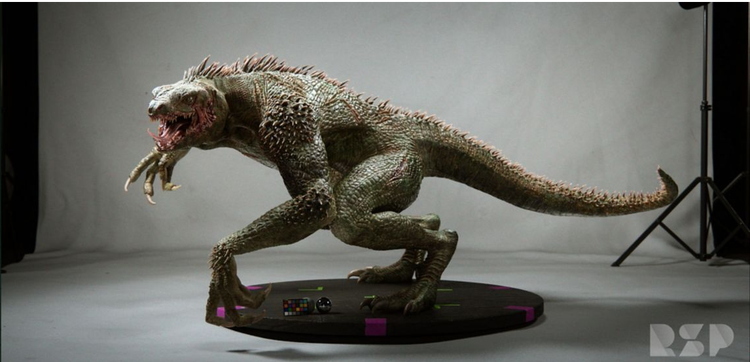 3D rendered model of dinosaur from video