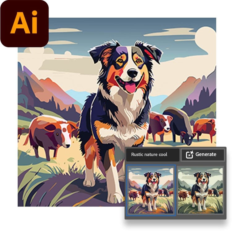 ฟีเจอร์ Generative Recolor ใน Illustrator