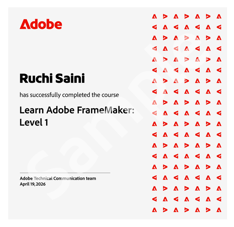 Online training for Adobe FrameMaker
