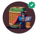 A cartoon of a superhero using a computer AI-generated content may be incorrect.