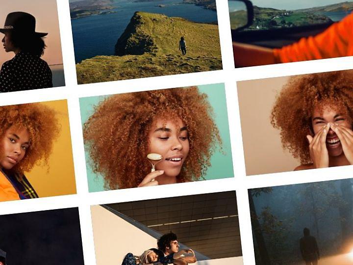 來自演員精華短片的靜態照片拼貼，用來宣傳他們的表演能力範圍