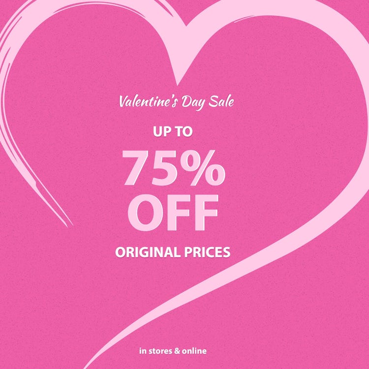 Pink Large Heart Valentines Day Sale Instagram Post