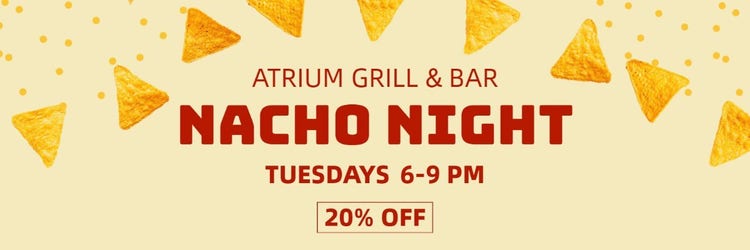 Yellow & Red Nacho Frame Food Night Event Banner