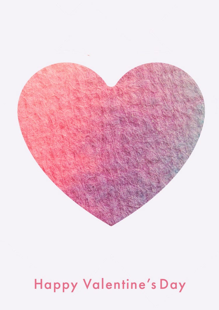Pink Heart Happy Valentine's Day Card
