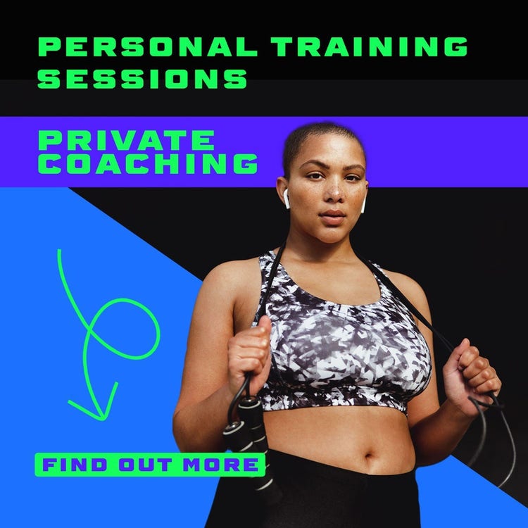 Black Blue & Green Personal Training Facebook Ad