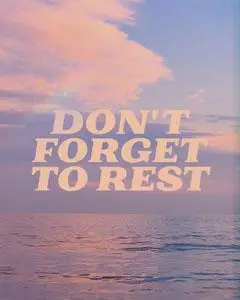 Pink and Blue Sky Ambient Calming Quote