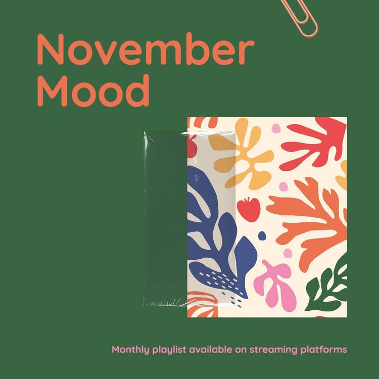 Iteration Green and Orange November Mood Playlist Instagram Square