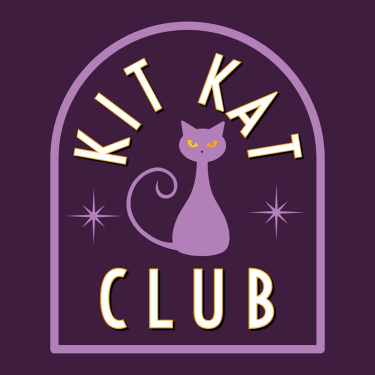 Retro Purple Cat Logo