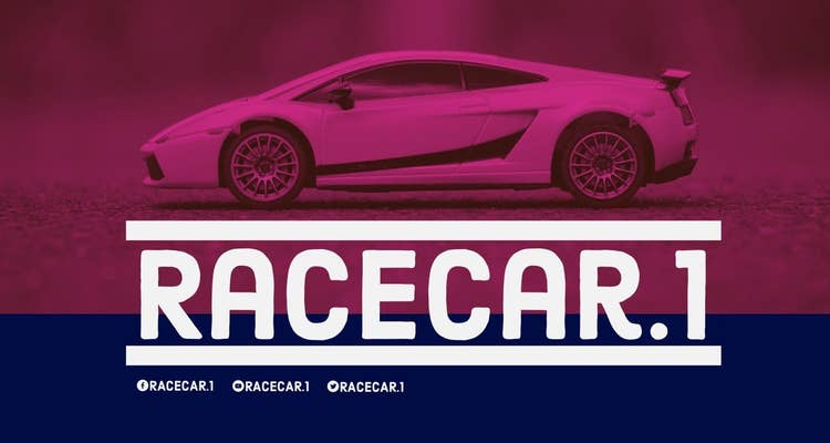 Purple and Blue Sports Car Driving Game Twitch Banner