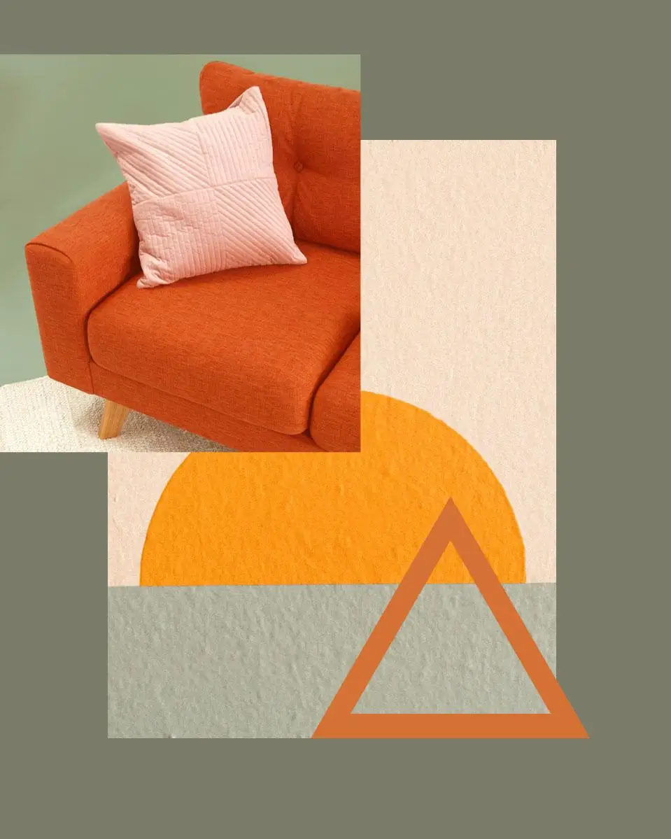 Grey and Orange Furniture Collection Ad Instagram Portrait 