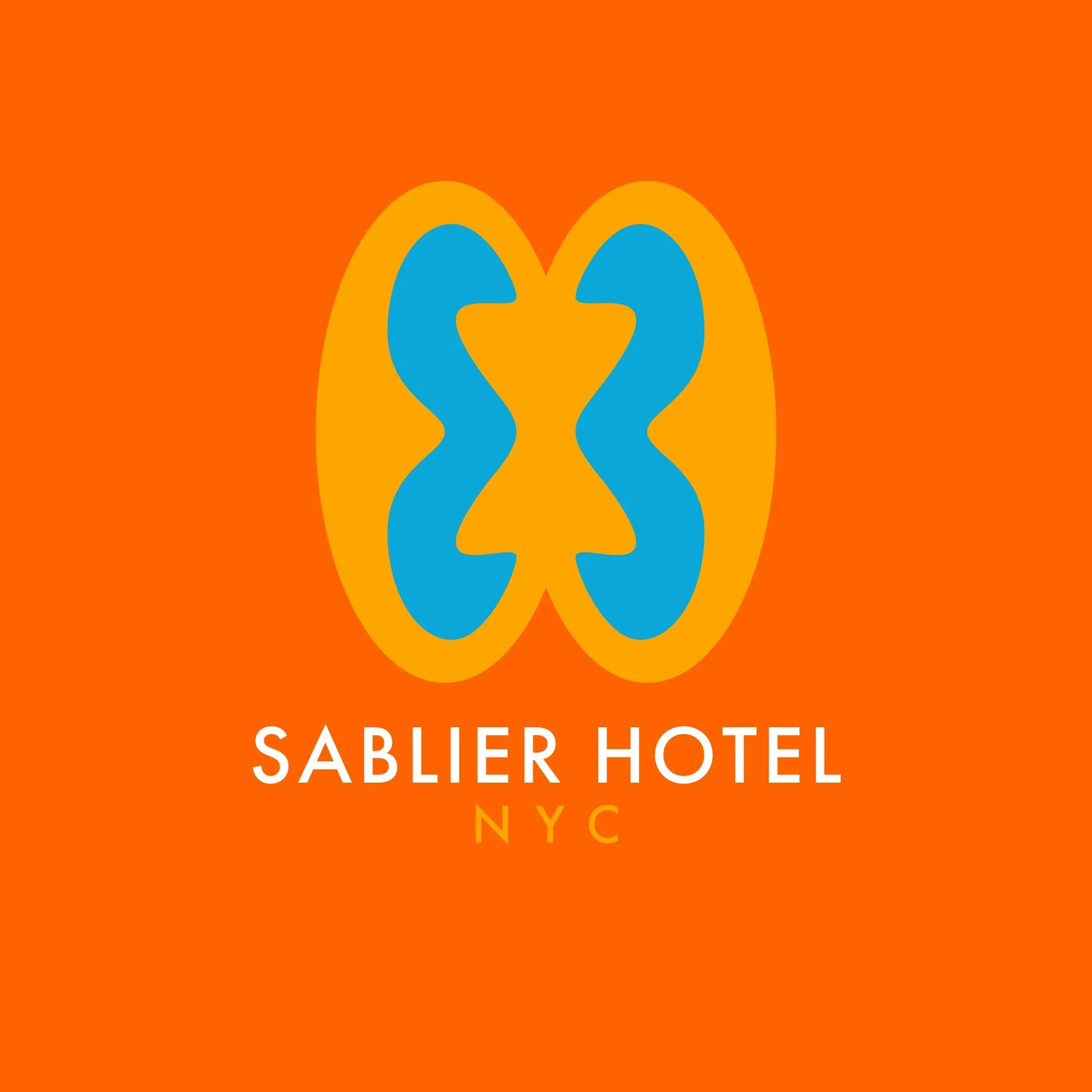 modern orange hotel logo