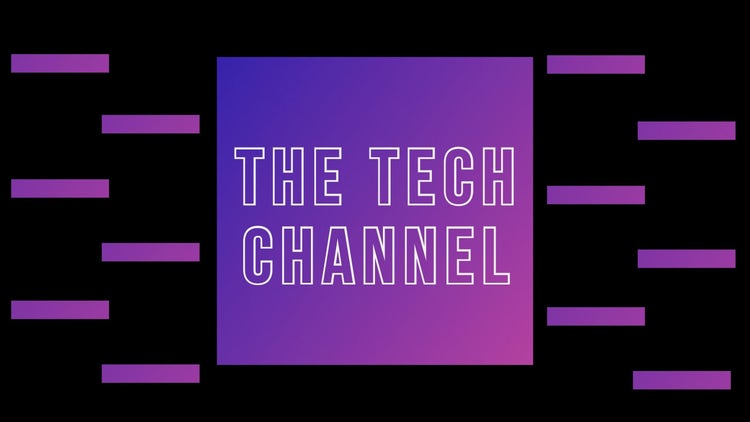 Purple and Blue Gradient Tech Channel Youtube Channel Art