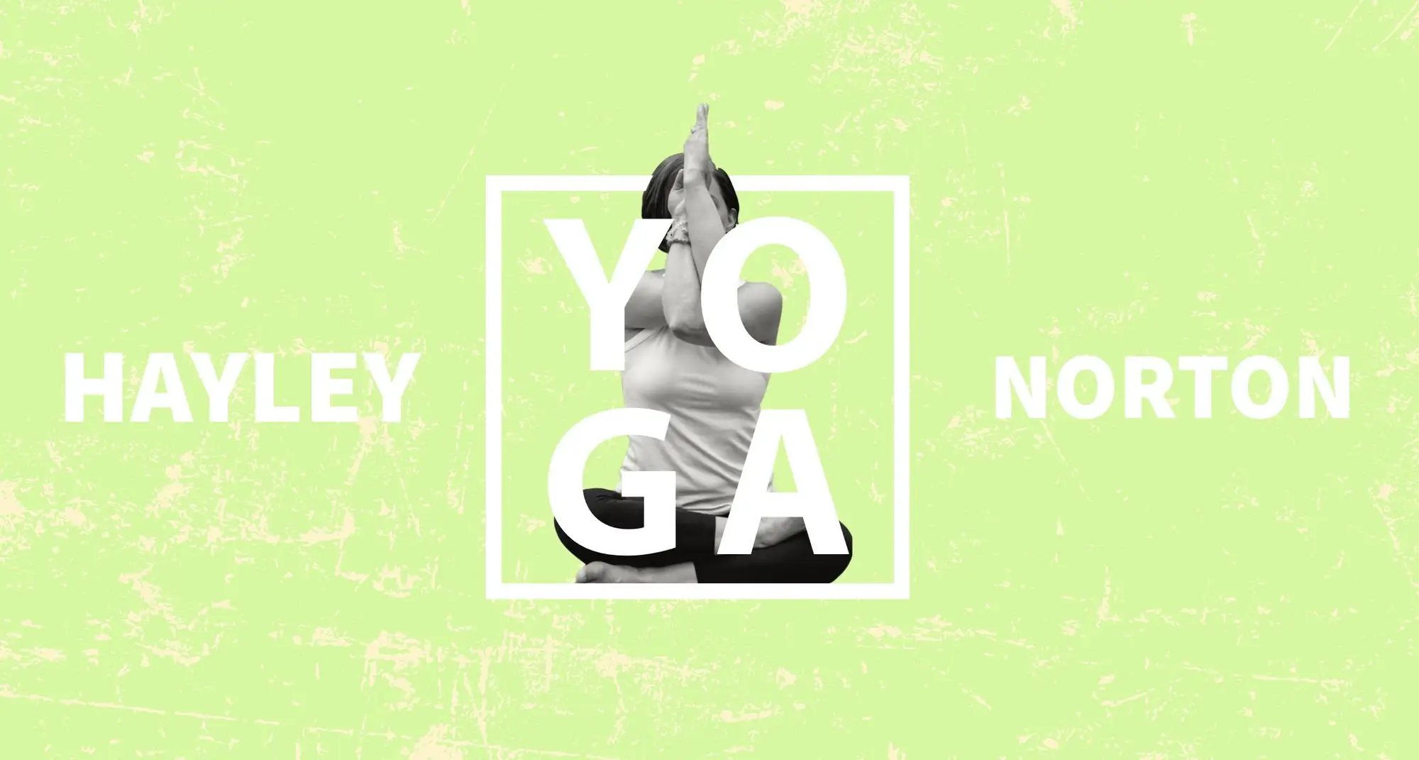 Lime and White Yoga Blog Banner with Photo of Woman