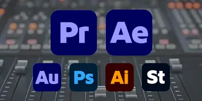 Icons of Adobe editing programs