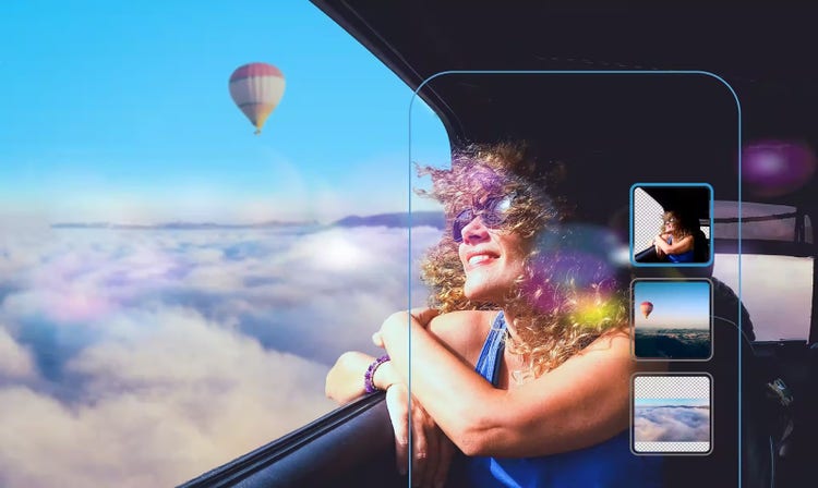 Фонове зображення із прямокутним виділенням Photoshop Express