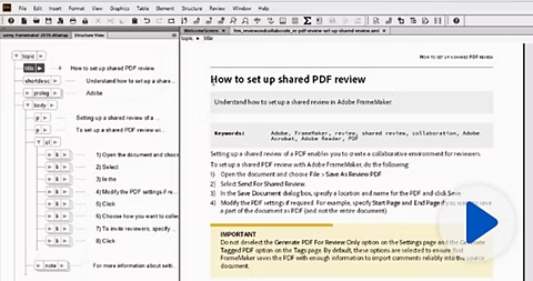 WYSIWYG PDF for content
