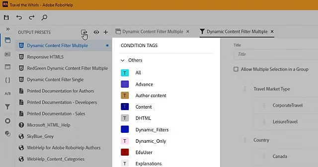 Conditional content usages