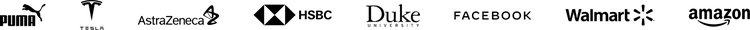 Image featuring logos of companies that use Adobe Acrobat, including Puma, Tesla, AstraZeneca, HSBC, Duke University, Facebook, Walmart and Amazon., Picture