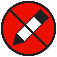 A pencil in a red circle crossed out with a black line shows how EPUB files cannot be edited as easily as DOCX or PDF.