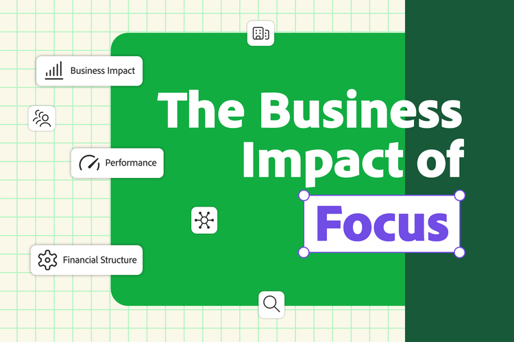 Infographic showing the title The Business Impact of Focus
