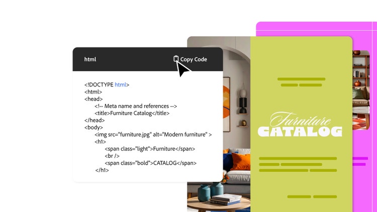 HTML code being copied