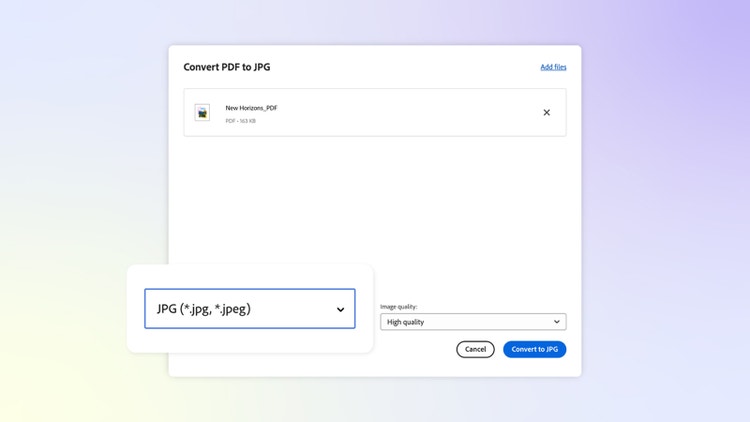 PDF file being converted a JPG