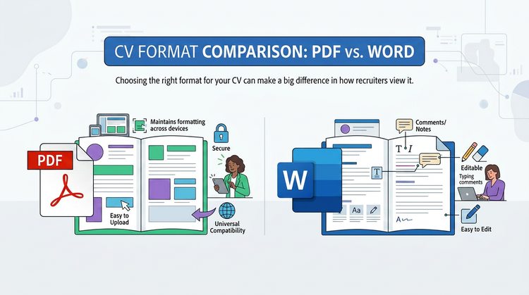 CV format Comparison info graphic